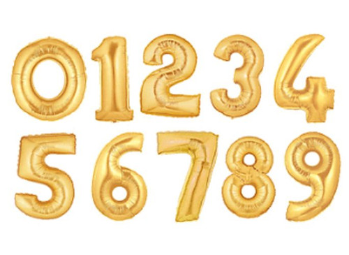 Palloncino numero oro mylar - palloncino,