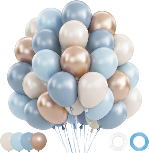 Palloncini blu champagne oro - palloncini,