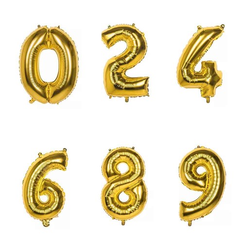 Palloncini mylar numeri oro - mylar,